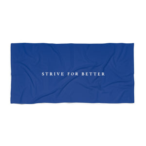 Signature Motto Beach Towel - Blue