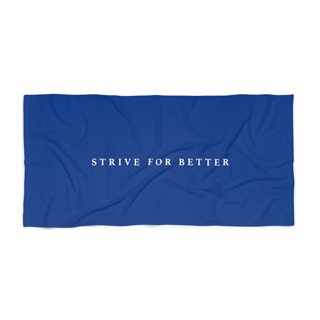 Signature Motto Beach Towel - Blue