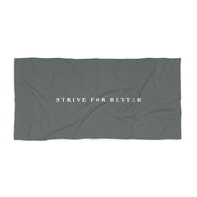 Load image into Gallery viewer, Signature Motto Beach Towel - Grey
