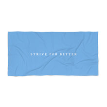 Load image into Gallery viewer, Signature Motto Beach Towel - Sky Blue
