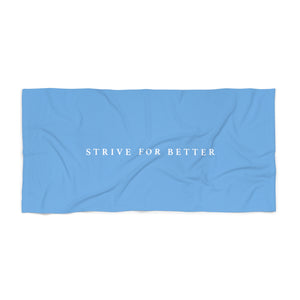 Signature Motto Beach Towel - Sky Blue