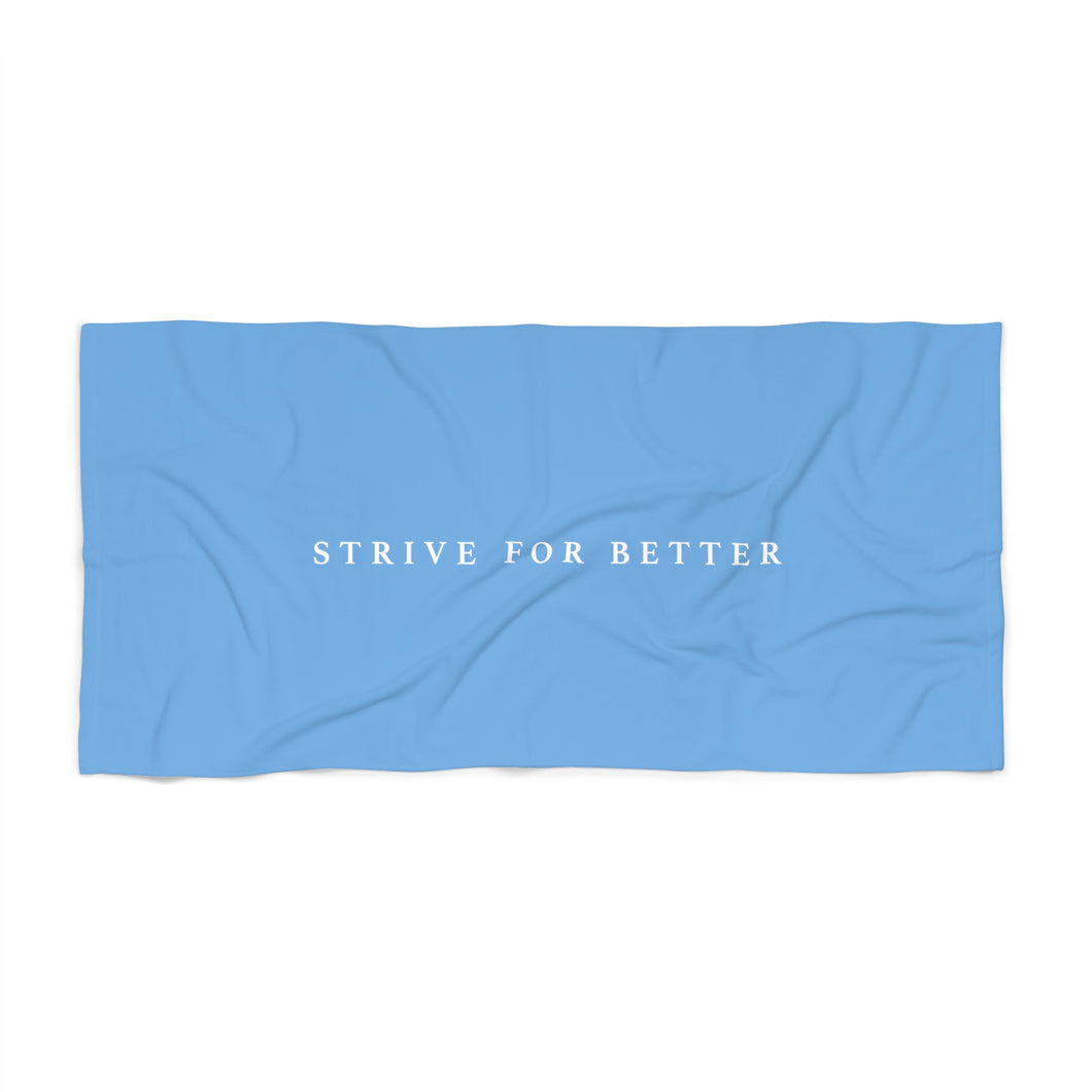 Signature Motto Beach Towel - Sky Blue