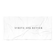 Load image into Gallery viewer, Signature Motto Beach Towel - White
