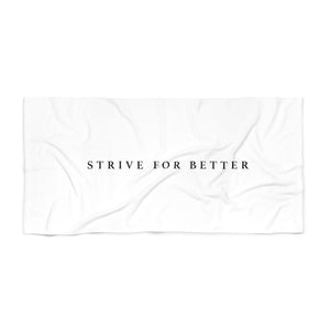 Signature Motto Beach Towel - White