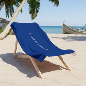 Signature Motto Beach Towel - Blue